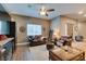 Well-lit living room with tile flooring and open view to the entry door at 6094 S Lamb Blvd, Las Vegas, NV 89120