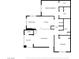 Simplified floor plan illustrating a home's layout with labeled rooms, including a living room, kitchen, and two bedrooms at 8501 W University Ave # 2020, Las Vegas, NV 89147