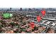 The Spanish Oaks Community Center and surrounding neighborhoods from above at 2108 Plaza Del Dios, Las Vegas, NV 89102