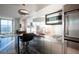 A kitchenette offering stainless steel appliances and a view of the city at 4381 W Flamingo Rd # 3303, Las Vegas, NV 89103