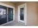 Private balcony with a sliding glass door and exterior access at 5855 Valley Dr # 2018, North Las Vegas, NV 89031