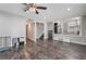 Spacious living room with staircase and open floor plan into the kitchen at 608 Cragin Park Dr, Las Vegas, NV 89107