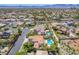 An aerial view of a house with pool and large, manicured backyard at 7808 Foothill Ash Ave, Las Vegas, NV 89117