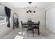 Dining room with modern lighting and sliding door at 1417 Joshua Way, Las Vegas, NV 89101