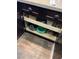 Kitchen cabinet with pull out shelves allows for organized storage at 150 Spruce Ln, Pahrump, NV 89048