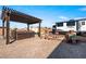 A beautiful patio with hot tub, pergola and RV for at home camping at 150 Spruce Ln, Pahrump, NV 89048