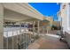 Covered carport area with small table and chairs with views of desert landscape at 2194 Camel Mesa Dr, Laughlin, NV 89029