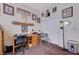 This bedroom features built in desk with overhead shelf, and neutral paint at 2714 Thomasville Ave, Henderson, NV 89052