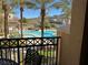 Stunning view from the balcony overlooking the pool area and beautiful landscaping at 29 Montelago # 108, Henderson, NV 89155