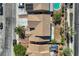 Aerial shot displaying neat rooftops and curated yards, suggesting a well-maintained neighborhood and community at 3516 Bryan Keith Ave, North Las Vegas, NV 89031