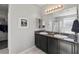 Elegant bathroom with dual sinks, granite countertop, and a separate shower and tub at 3862 E Summit Ave, Pahrump, NV 89061