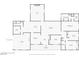 Layout showing the dimensions of a one-story home featuring den, living room, bedrooms, and kitchen at 4625 W Robindale Rd, Las Vegas, NV 89139