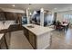 View of kitchen with a large island, stainless steel appliances, and modern finishes at 5528 Eleganza Ave, Pahrump, NV 89061