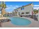 Outdoor pool and patio area, perfect for entertaining, with plenty of seating and a beautiful backyard view at 7520 Cobal Canyon Ln, Las Vegas, NV 89129