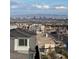 Street view of a new neighborhood under development near the entry with sidewalks and landscaping at 1586 Crowned Eagle St, Las Vegas, NV 89138