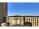 Relax on the balcony with great city views and seating area at 211 E Flamingo Rd # 1707, Las Vegas, NV 89169