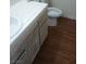 The bathroom features a toilet and a sink with tile countertops at 2725 S Nellis Blvd # 1158, Las Vegas, NV 89121