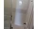 Bright and tiled walk-in shower with clear glass door and silver hardware at 2725 S Nellis Blvd # 1158, Las Vegas, NV 89121