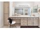 Bathroom vanity area with sink, drawers, and large mirror at 2735 Faiss Dr, Las Vegas, NV 89134