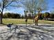 The park features whimsical animal statues and splash pad features for entertainment, with open green spaces at 4058 Helens Pouroff Ave, North Las Vegas, NV 89085