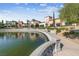 Beautiful view of the clubhouse overlooking the tranquil pond at 4557 Bersaglio St, Las Vegas, NV 89135