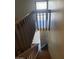 Staircase leading down to the door has wood steps and wood railing at 4770 Topaz St # 79, Las Vegas, NV 89121