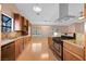 A well lit kitchen showcases stainless steel appliances and granite counter tops at 6217 Sadler Dr, Las Vegas, NV 89130