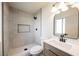 Modern bathroom with a walk-in shower and a stylish vanity at 764 Biaritz Ave, Las Vegas, NV 89123