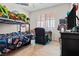 A colorful bedroom featuring a bunk bed and desk area at 1009 Via Canale Dr, Henderson, NV 89011