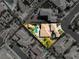 Aerial view of an upscale neighborhood showcasing the home's pool, landscaping, and tile roof at 11504 White Cliffs Ave, Las Vegas, NV 89138