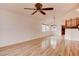 Generously sized living area with hardwood floors, recessed lighting, and windows at 1584 Bermuda Dunes Dr, Boulder City, NV 89005