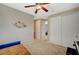 Spare bedroom with closet and ceiling fan at 2503 Kaymin Ridge Rd, Henderson, NV 89052
