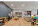 Spacious playroom with wood floors, ample storage, and a comfortable sofa for relaxation at 3452 Spanish Winds Ct, Las Vegas, NV 89141