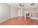Bright loft area features wood-look floors, and a ceiling fan at 63 Crescent Palm Ct, Henderson, NV 89002