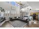 Open concept living room with a fireplace and natural light at , Las Vegas, NV 89129