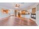 Spacious living room with fireplace and open floor plan at 11002 Inverlochy Ct, Las Vegas, NV 89141
