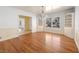 Dining room featuring hardwood floors, wainscoting, and built-in shelving at 1139 5Th Pl, Las Vegas, NV 89104