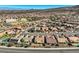 Picture of an aerial view of a residential neighborhood featuring well-kept landscaping and mountain views at 2345 Gondi Castle Ave, Henderson, NV 89044