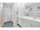 Bright bathroom featuring double sinks and lots of storage at 2404 Elmont Ave, North Las Vegas, NV 89086