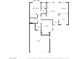 Layout of the home featuring primary bedroom, hall, living room, laundry, garage, baths, and kitchen at 2517 Desert Glen Dr, Las Vegas, NV 89134