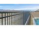 Gorgeous backyard and mountain views with iron fencing that overlooks the neighborhood at 2587 Tolmezzo St, Henderson, NV 89044