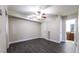 Spacious bedroom features modern ceiling fan, neutral paint, and wood-look floors at 669 Oakmont Ave # 3709, Las Vegas, NV 89109