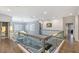 Upstairs hallway showcasing glass railings and wood floors at 675 Benedict Dr, Las Vegas, NV 89110