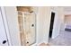 Modern bathroom with glass-enclosed shower at 8216 Chimney Bluffs St, North Las Vegas, NV 89085