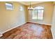 Inviting dining area featuring tile floors, recessed lighting, and a large window at 8216 Chimney Bluffs St, North Las Vegas, NV 89085