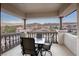 Comfortable outdoor balcony with seating and beautiful mountain views at 2737 Josephine Dr, Henderson, NV 89044