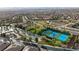 Aerial view of community amenities, including tennis courts, basketball court, and walking trails in a well-maintained neighborhood at 2737 Josephine Dr, Henderson, NV 89044