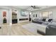 Spacious living room featuring a modern fireplace, built-in cabinetry, and comfortable seating at 2809 Proust Ct, Henderson, NV 89044