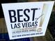 Award sign recognizing the property as the 'Best New Attached Home Builder' at 2813 Riverside Gold Ct, North Las Vegas, NV 89086