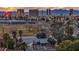 Aerial view of the home showcases nearby park and the vibrant Las Vegas skyline at 3731 Spencer St, Las Vegas, NV 89119